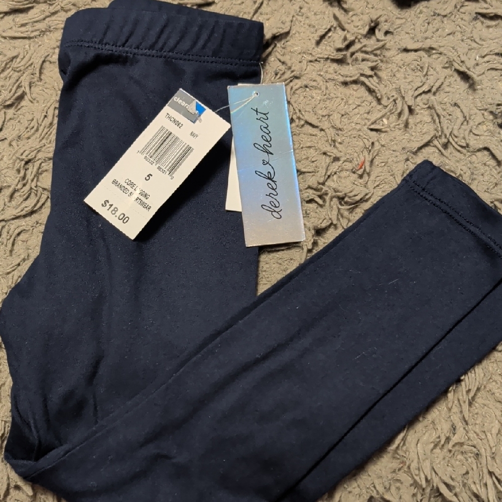 NWT Derek Heart Navy Blue Girls Leggings